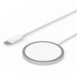 Purchase 15W Quick Wi-fi Charger with Sort-C Port & Magnetic Magazine Charging Cable, Suitable with iPhone 17/16/15/14/13/12 Sequence, Professional/Plus/Max Fashions, Compact & Secure Charging Pad (White) – Greatest Value India | AskMeFlash