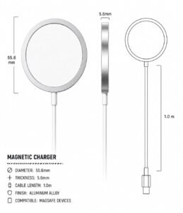 Purchase Magnetic Wi-fi Charger for iPhone, 15W USB-C MagSafe Quick Wi-fi Charging Pad, Qi Appropriate with iPhone 16/16 Professional/16 Professional Max/16 Plus, 15/14/13/12 Sequence (White) - Finest Value India | AskMeFlash - Image 5