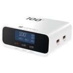Purchase Portronics 100W Adapto 100D Quick Charging 5 Port Adaptor with LCD Energy Show, 3 Kind C PD Port, 2 USB-A Mach Port, Quick Charging Appropriate with Laptops, Macbooks, Smartphones (White) – Greatest Value India | AskMeFlash