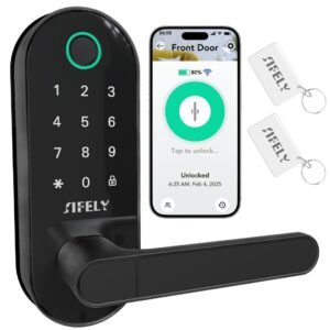 Purchase Fingerprint Good Door Lock with Deal with & Keypad – Constructed-in WiFi Distant Entry, Keyless Entry for Entrance Door, House & Airbnb, App Management, Suitable with Alexa & Google, Simple DIY Set up – Greatest Value India | AskMeFlash