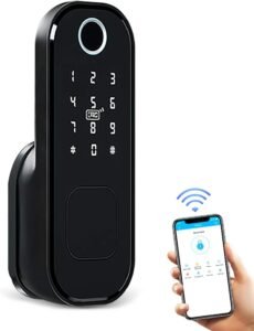 Wolf Guard 5-in-1 Smart Deadbolt Lock – Keyless Fingerprint & Keypad Entry for Front Doors - Image 4