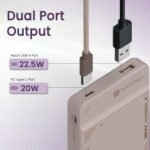 Purchase Portronics Luxcell Uno 10K 10000 mAh 22.5W Quick Charging Energy Financial institution with Removable Kind C Cable, Extremely Slim Energy Financial institution with Mach USB-A Output, Kind C PD Output, Kind C Enter, Wake Up Button(Mocha) - Greatest Value India | AskMeFlash - Image 4