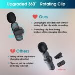 Purchase Wi-fi Lavalier Lapel Microphone for iPhone 15/Android/Laptop - Bluetooth Mini Cellphone Mic for Video Recording, Clip-on USB C Microphones for YouTube Tiktok Podcast Vlog & Livestream - Greatest Worth India | AskMeFlash - Image 3