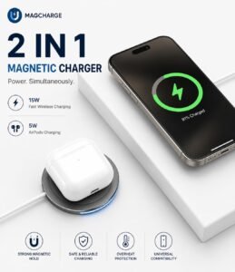 Purchase Magnetic Wi-fi Charger for iPhone, 15W USB-C MagSafe Quick Wi-fi Charging Pad, Qi Appropriate with iPhone 16/16 Professional/16 Professional Max/16 Plus, 15/14/13/12 Sequence (White) - Finest Value India | AskMeFlash - Image 4