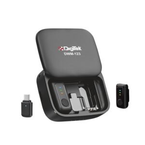 Purchase Digitek (DWM 123 2-in-1 Wi-fi Microphone System with Charging Case & Magnetic Collar Clip, Sort-C Port for iOS, Smartphones, 60m Vary, Construct in Microphone, for Creators and Vloggers (Black – 2) – Finest Value India | AskMeFlash