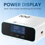 Purchase Portronics 100W Adapto 100D Quick Charging 5 Port Adaptor with LCD Energy Show, 3 Kind C PD Port, 2 USB-A Mach Port, Quick Charging Appropriate with Laptops, Macbooks, Smartphones (White) - Greatest Value India | AskMeFlash - Image 2