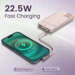Purchase Portronics Luxcell Uno 10K 10000 mAh 22.5W Quick Charging Energy Financial institution with Removable Kind C Cable, Extremely Slim Energy Financial institution with Mach USB-A Output, Kind C PD Output, Kind C Enter, Wake Up Button(Mocha) - Greatest Value India | AskMeFlash - Image 6