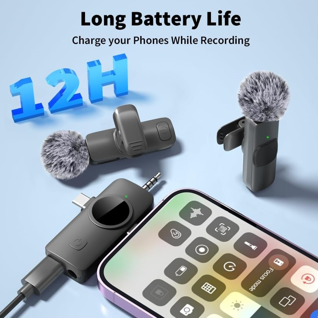 Purchase GADGETSWEAR Twin Wi-fi Lavalier Microphone for Youtubers, 3-in-1 Plug-and-Play Wi-fi Mic, for iPhone/Android/DSLR Digital camera/USB-C Plug/iPad, Noise-Cancelling Mic for Vlogging, Streaming, Podcast - Greatest Worth India | AskMeFlash - Image 7