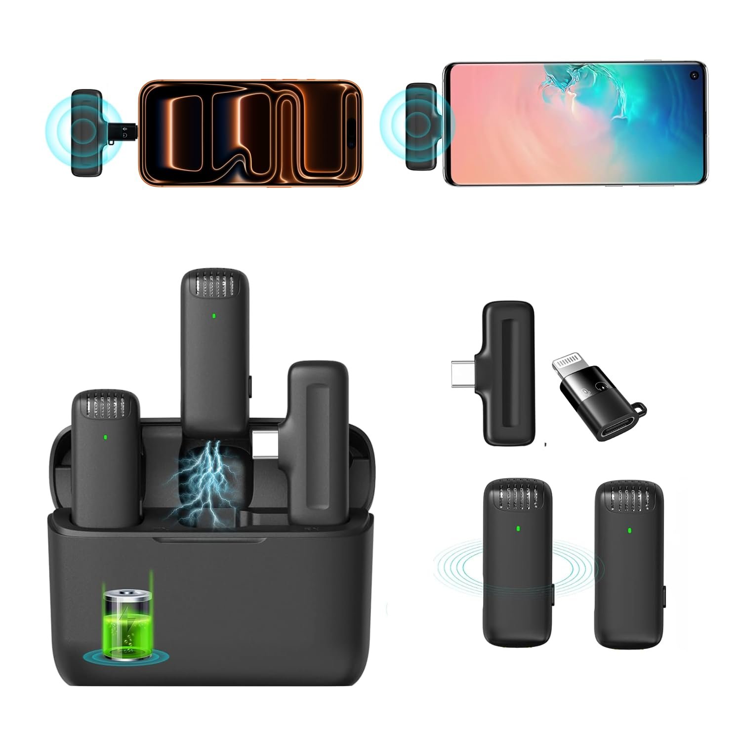 Purchase Hiffin X ULANZI J12 Wi-fi Lavalier Microphone for Kind-C & iPhone, 65ft Vary, Auto Pairing Mic with 6 Hr Battery, 3-Degree Noise Cancellation & Omni-Directional Sound for Vlogging & Interviews - Finest Value India | AskMeFlash - Image 7