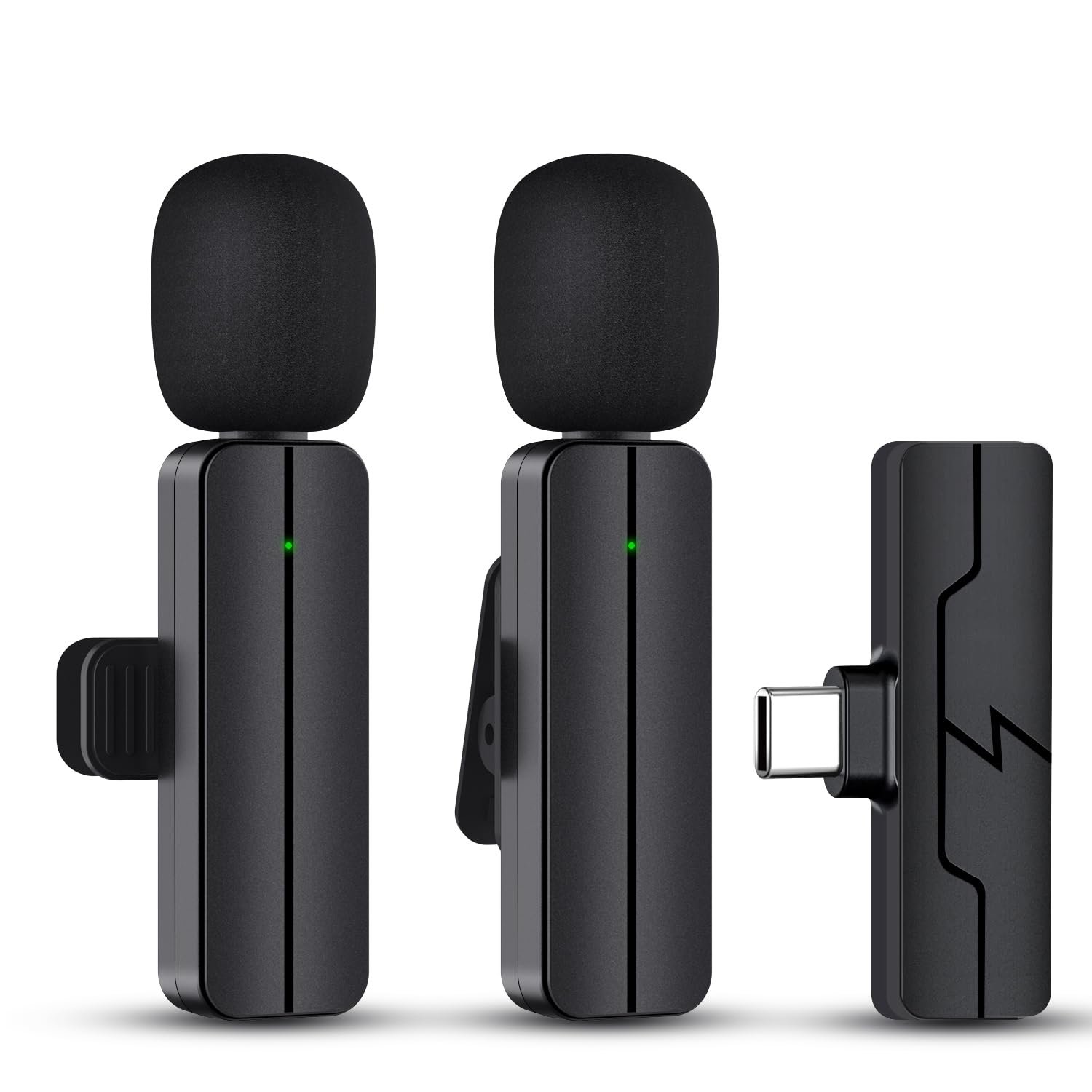 Purchase Wi-fi Lavalier Lapel Microphone for iPhone 15/Android/Laptop - Bluetooth Mini Cellphone Mic for Video Recording, Clip-on USB C Microphones for YouTube Tiktok Podcast Vlog & Livestream - Greatest Worth India | AskMeFlash