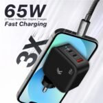 Purchase KARWAN Authentic 65W GaN Charger Multi Port Adapter for Laptops (Dell,HP,ASUS,Samsung) MacBook, iPhone, Android Smartphones & Extra, 3 Port Compact Superfast Charger with GaN, QC 3.0 & PD-3.1 Expertise - Finest Value India | AskMeFlash - Image 6