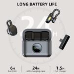 Mini Wireless Lavalier Microphone – Clip-On USB-C Mic with Charging Case & 7H Battery for iPhone & Android - Image 4
