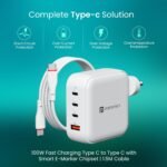 Purchase Portronics 100W Adapto 100 Professional Quick Charging 4 Port Adaptor with 1.5M Sort C Cable, 3 Sort C PD Port, 1 USB-A Mach Port, GaN Expertise, Quick Charging Appropriate with Laptops, Macbooks, Smartphones - Greatest Worth India | AskMeFlash - Image 3