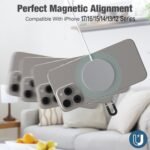 GIANAC 15W Magnetic Wireless Charger – MagSafe Charging Pad for iPhone 12–17 & AirPods - Image 3