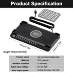 STHIRA 15W Wireless Car Charging Pad – Flat Charging Mat with 1.5M Cable for iPhone 12–17 & Galaxy S21–S24 - Image 2