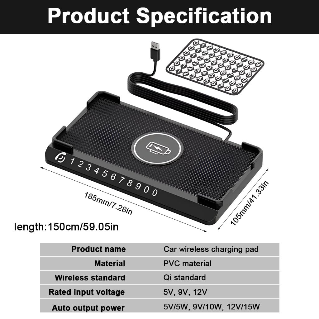 Purchase STHIRA® Wi-fi Charging Dock Automotive Pad with 1.5M Cable 15W Quick Wi-fi Cellphone Charger Cell Cellphone Flat Charging Mat Appropriate with 12/14/15/16/17 Galaxy S21/S22/S23/24 - Greatest Value India | AskMeFlash - Image 2