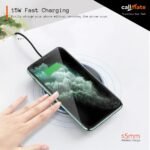 Purchase CALLMATE 15W C-Via Wi-fi Quick Charging Pad for Apple iPhone 15/15 Plus/15 Professional/15 Professional Max, iPhone 14/14 Plus/14 Professional/Max, iPhone 13/12/11 Collection, Common Compatibility (Black, Clear Design) - Finest Worth India | AskMeFlash - Image 2