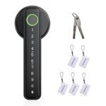 Purchase Good Door Lock with Deal with, 4-in-1 Keyless Entry (Fingerprint/Password/IC Card/Key), Kind-C Emergency Energy, for Bed room Dwelling Resort Workplace Works (Black) – Finest Value India | AskMeFlash