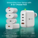 Purchase Portronics 100W Adapto 100 Professional Quick Charging 4 Port Adaptor with 1.5M Sort C Cable, 3 Sort C PD Port, 1 USB-A Mach Port, GaN Expertise, Quick Charging Appropriate with Laptops, Macbooks, Smartphones - Greatest Worth India | AskMeFlash - Image 8