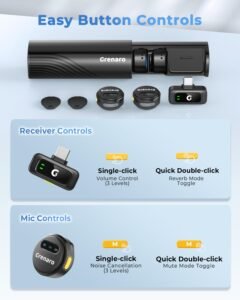 Purchase GRENARO Wi-fi Mic for YouTube, 3-Degree Noise Discount Wi-fi Microphone, Magnetic Mini Mic Wi-fi with 40H Charging Case for Recording and Reside Stream, Help Android & iOS - Greatest Worth India | AskMeFlash - Image 7
