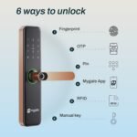 Mygate Smart Door Lock SE – 6-Way Keyless Entry with Fingerprint, OTP, PIN, RFID, App & Key (3-Year Warranty) - Image 2