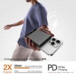 HAMMER 10000mAh MagSafe Power Bank – 15W Wireless + 22.5W PD Fast Charging with LED Display (Made in India) - Image 4