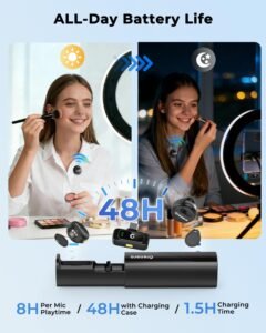 Purchase GRENARO Wi-fi Mic for YouTube, 3-Degree Noise Discount Wi-fi Microphone, Magnetic Mini Mic Wi-fi with 40H Charging Case for Recording and Reside Stream, Help Android & iOS - Greatest Worth India | AskMeFlash - Image 5