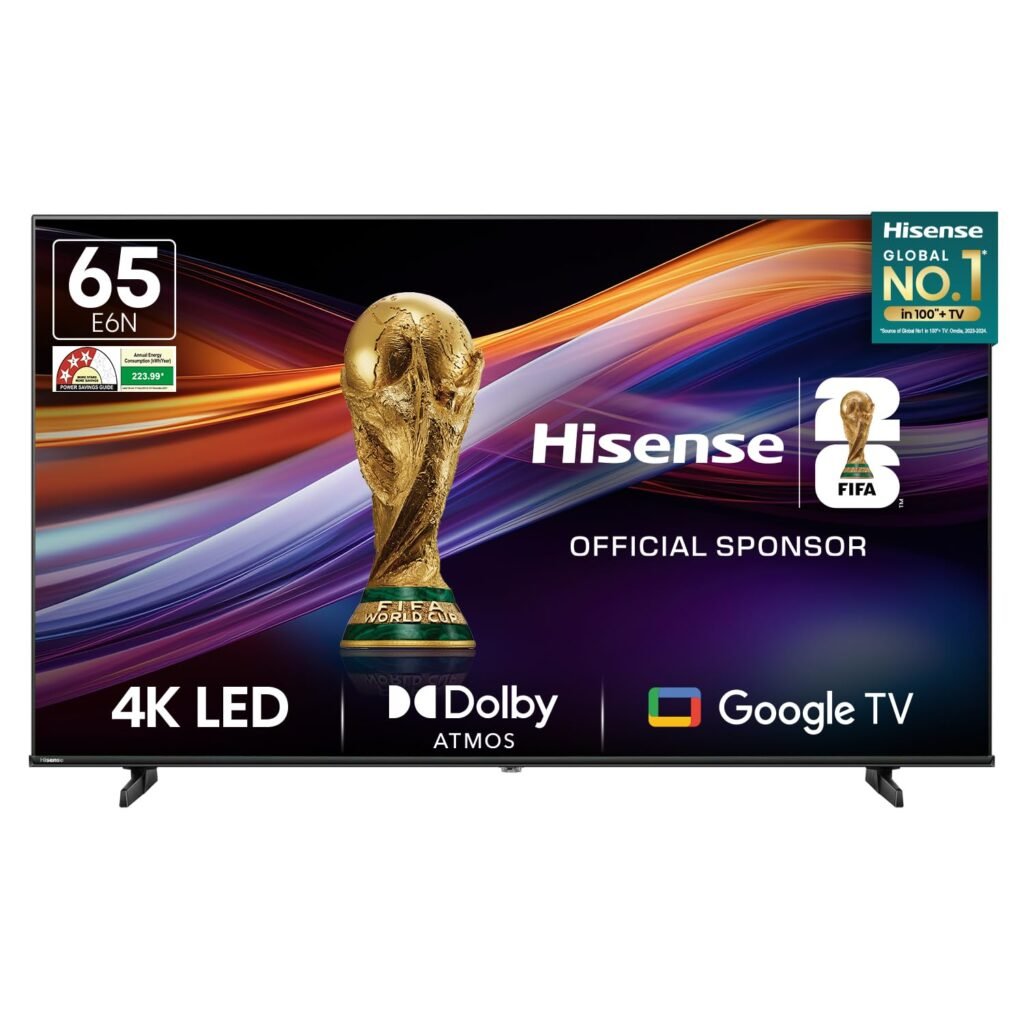 Hisense 164 cm (65 inches) E6N Sequence 4K Extremely HD Good LED Google TV 65E6N (Black)