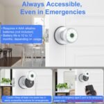 Purchase BIWIBON 5-in-1 Sensible Door Knob, Fingerprint Door Knob with App Management, Sensible Fingerprint Door Lock,Auto Lock, Perfect for Dwelling, Bed room, Workplace, Chrome - Finest Value India | AskMeFlash - Image 5