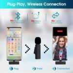 Purchase Wi-fi Lavalier Lapel Microphone for iPhone 15/Android/Laptop - Bluetooth Mini Cellphone Mic for Video Recording, Clip-on USB C Microphones for YouTube Tiktok Podcast Vlog & Livestream - Greatest Worth India | AskMeFlash - Image 2