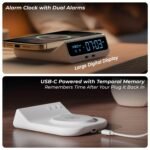 Purchase Xech Digital Alarm Clock for Heavy Sleepers | 15W Quick Wi-fi Charger & Twin USB-C Ports | Sort-C Enter | Particular Birthday Present for Girlfriend, Husband, Spouse, Boyfriend | Made in India (Quest Neo) - Greatest Value India | AskMeFlash - Image 3
