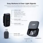 Digitek DWM-123 2-in-1 Wireless Microphone System – Magnetic Collar Mic with Charging Case & 60m Range (Black) - Image 8