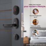 Purchase Godrej Advantis Sensible Lock | GSL D1R | 3 in 1 Digital Lock I Fingerprint, Cell App & BLE | Excellent for Left-Hand, Exterior Opening Doorways I 3-Yrs Guarantee I Made in India | Black - Finest Worth India | AskMeFlash - Image 4