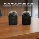 Purchase Wi-fi Lavalier Microphone for iPhone & Android, Noise Cancellation Collar Mic, Plug & Play 50m Vary, Mini Wi-fi Mic for YouTube, Reels, Podcast, Vlogging & Video Recording - Finest Value India | AskMeFlash - Image 2