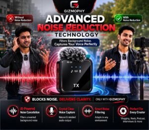 Purchase Wi-fi Lavalier Microphone for iPhone & Android, Noise Cancellation Collar Mic, Plug & Play 50m Vary, Mini Wi-fi Mic for YouTube, Reels, Podcast, Vlogging & Video Recording - Finest Value India | AskMeFlash - Image 4