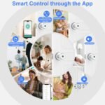Purchase BIWIBON 5-in-1 Sensible Door Knob, Fingerprint Door Knob with App Management, Sensible Fingerprint Door Lock,Auto Lock, Perfect for Dwelling, Bed room, Workplace, Chrome - Finest Value India | AskMeFlash - Image 3