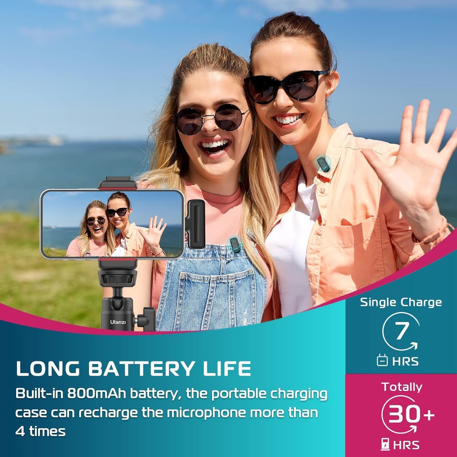 Purchase Hiffin X ULANZI J12 Wi-fi Lavalier Microphone for Kind-C & iPhone, 65ft Vary, Auto Pairing Mic with 6 Hr Battery, 3-Degree Noise Cancellation & Omni-Directional Sound for Vlogging & Interviews - Finest Value India | AskMeFlash - Image 5