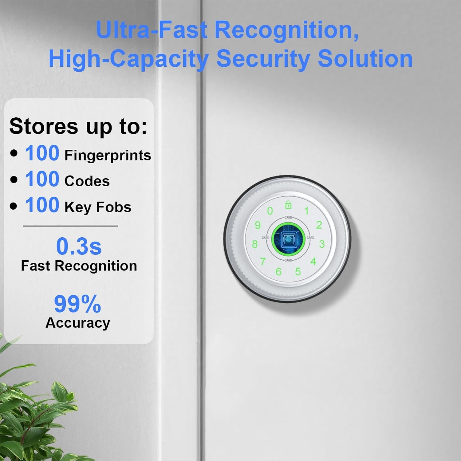 Purchase BIWIBON 5-in-1 Sensible Door Knob, Fingerprint Door Knob with App Management, Sensible Fingerprint Door Lock,Auto Lock, Perfect for Dwelling, Bed room, Workplace, Chrome - Finest Value India | AskMeFlash - Image 4
