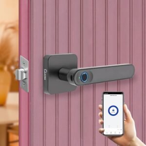 Purchase LAVNA Sensible Door Lock | 3 Means Unlock | Fingerprint, Cell app, Key Entry Appropriate for 28 mm to 55mm Wood Door match with Proper N Left Door Deal with (Digital) (LA15) – Greatest Value India | AskMeFlash
