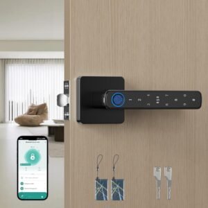 Purchase Fingerprint Door Lock-Sensible Door knob, Biometric Door Lock, with App/Code/Backup Key/Fingerprint/IC Card, Keyless Entry Lock with Deal with for House Lodge Workplace Residence Bed room – Finest Worth India | AskMeFlash