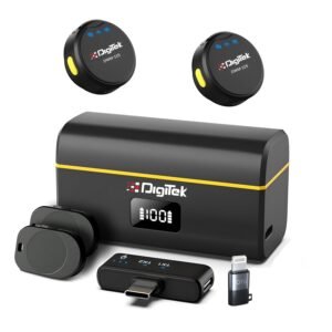 Purchase Digitek® (DWM-115 2-in-1 Wi-fi Microphone, 2.4GHz, Magnetic Clip, Noise Discount Lavalier Mic, 40m Vary, 6Hr Battery, 360° Sound Seize for iOS & Android, Excellent Video Recording, Vlogging – Finest Worth India | AskMeFlash
