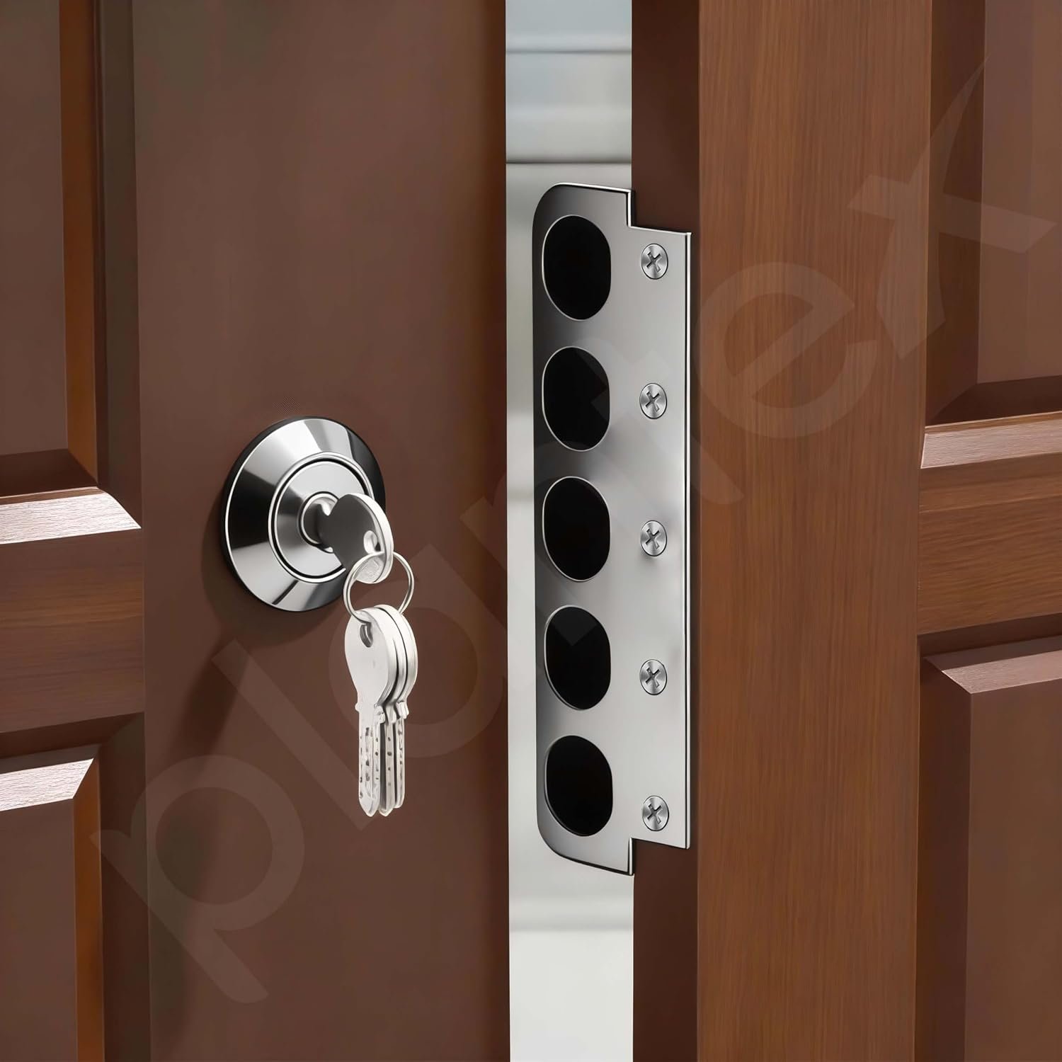 Purchase Plantex Foremost Door Deadbolt Lock 5 Bullets/Stainless Metal Penta Bolt/Door Lock Set with 4 Pin Cylindrical Keys with 5 Years of Guarantee (Matt) - Finest Worth India | AskMeFlash - Image 7