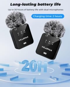 Purchase VELOMAX Wi-fi Mic for YouTube, Smartphone & Digital camera, 164FT Vary, 3-in-1 Noise-Cancelling Wi-fi Microphone for Vlogging, Interviews & Video Recording - Greatest Worth India | AskMeFlash - Image 6