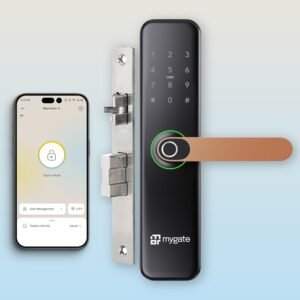 Purchase Mygate Good Door Lock SE with 6 Unlock Strategies | Fingerprint, OTP, PIN, RFID Card, Key & Cell App Entry | Unauthorized Freeze & Pin Decoy | Distant Unlocking by way of OTP| 3-Yr Guarantee by Mygate – Greatest Value India | AskMeFlash
