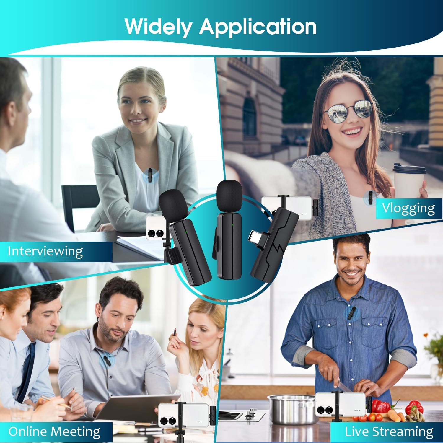 Purchase Wi-fi Lavalier Lapel Microphone for iPhone 15/Android/Laptop - Bluetooth Mini Cellphone Mic for Video Recording, Clip-on USB C Microphones for YouTube Tiktok Podcast Vlog & Livestream - Greatest Worth India | AskMeFlash - Image 8