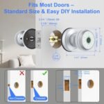Purchase BIWIBON 5-in-1 Sensible Door Knob, Fingerprint Door Knob with App Management, Sensible Fingerprint Door Lock,Auto Lock, Perfect for Dwelling, Bed room, Workplace, Chrome - Finest Value India | AskMeFlash - Image 6
