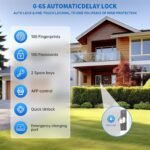 Fingerprint Smart Door Knob – Biometric Keyless Lock with App, Code, IC Card & Backup Key (with Handle) - Image 6