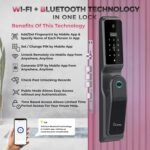 Purchase LAVNA 8 Approach Premium Good Door Lock with Digital camera N Face, Fingerprint, Cellular App, WiFi + Bluetooth, RFID Card, OTP, PIN and Guide Key | 5-Bolt Safety | for Picket Doorways 3 Yr Guarantee (LA44 Face) - Finest Worth India | AskMeFlash - Image 3