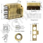 Purchase Plantex Tri-Bolt Lock for Important Door/Heavy Obligation Door Lock with 4 Keys/Appropriate on Single Door for House/Workplace/Resort - Pack of 1 (Brass Vintage) - Greatest Value India | AskMeFlash - Image 4