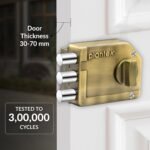 Purchase Plantex Tri-Bolt Lock for Important Door/Heavy Obligation Door Lock with 4 Keys/Appropriate on Single Door for House/Workplace/Resort - Pack of 1 (Brass Vintage) - Greatest Value India | AskMeFlash - Image 2